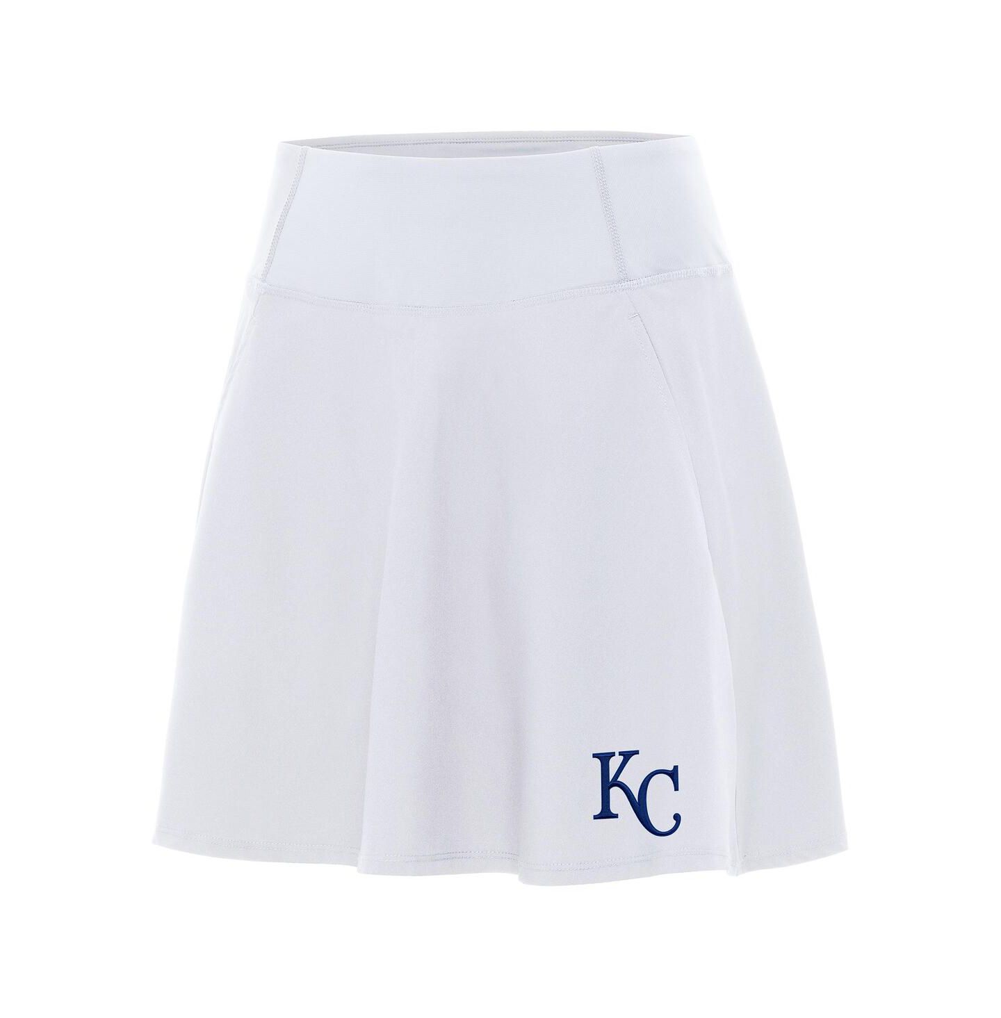 Женская юбка-шорты Antigua White Kansas City Royals Chip Skort — фото 1