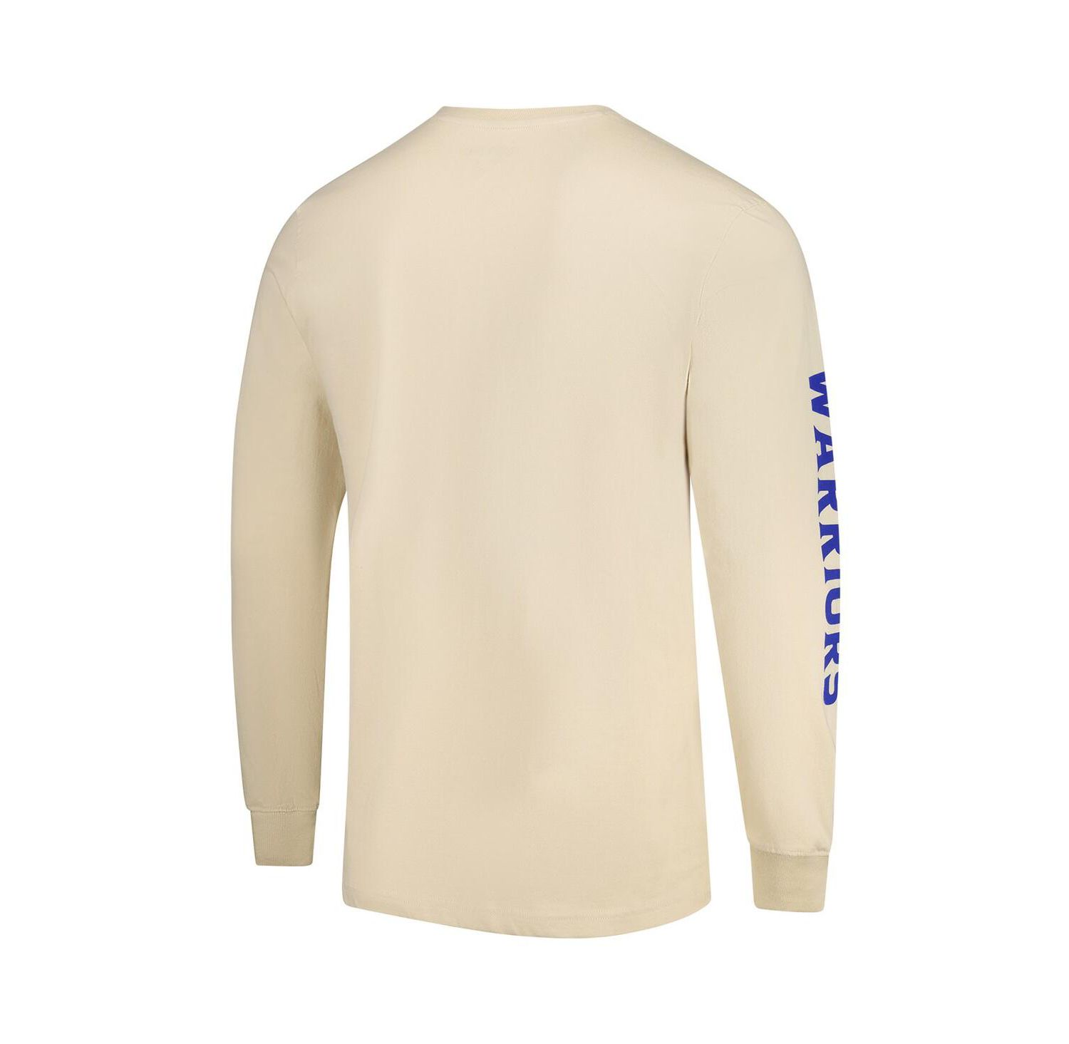 Men's and Women's Cream Golden State Warriors Wales Heavyweight Pocket Long Sleeve T-Shirt