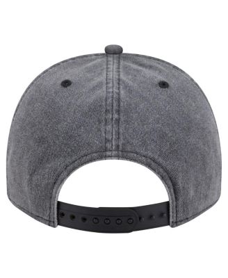 Men's Charcoal New Orleans Pelicans Throwback Washed Pre-Curved 9FIFTY Snapback Hat