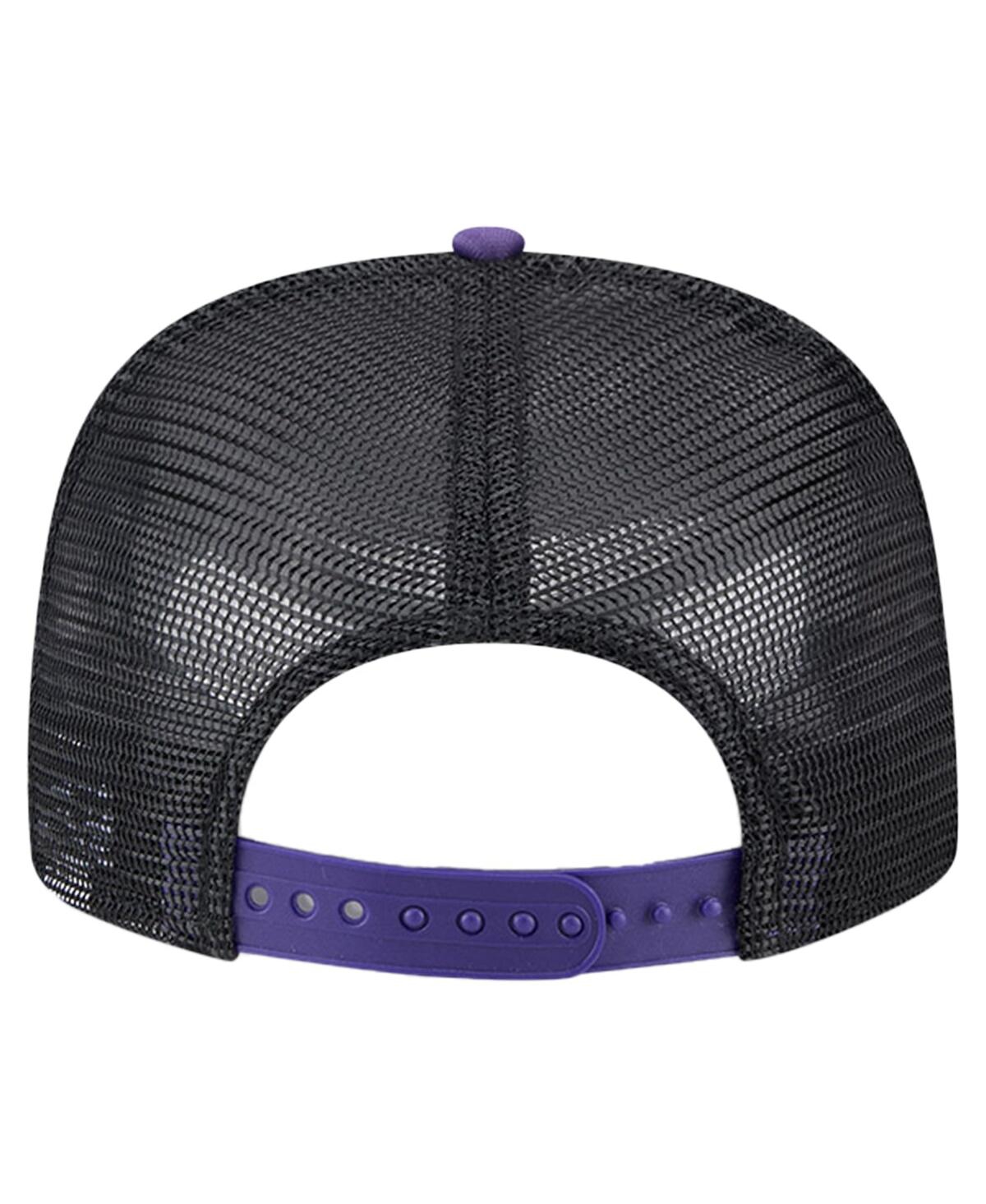 New Era Big Boys And Girls White Colorado Rockies Retro 9fifty Snapback Hat In Purple