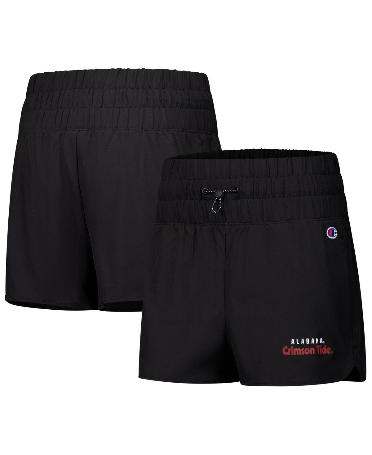 Women's Black Alabama Crimson Tide Tailgate Her Woven Shorts - Black