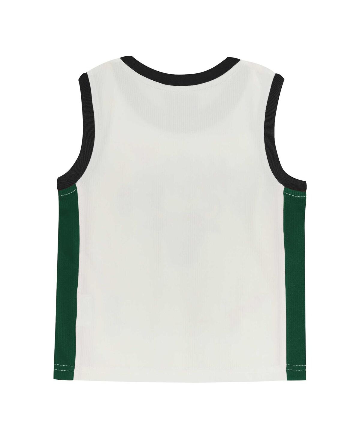 Outerstuff Preschool Milwaukee Bucks Mesh Tank Top And Shorts Set In Green