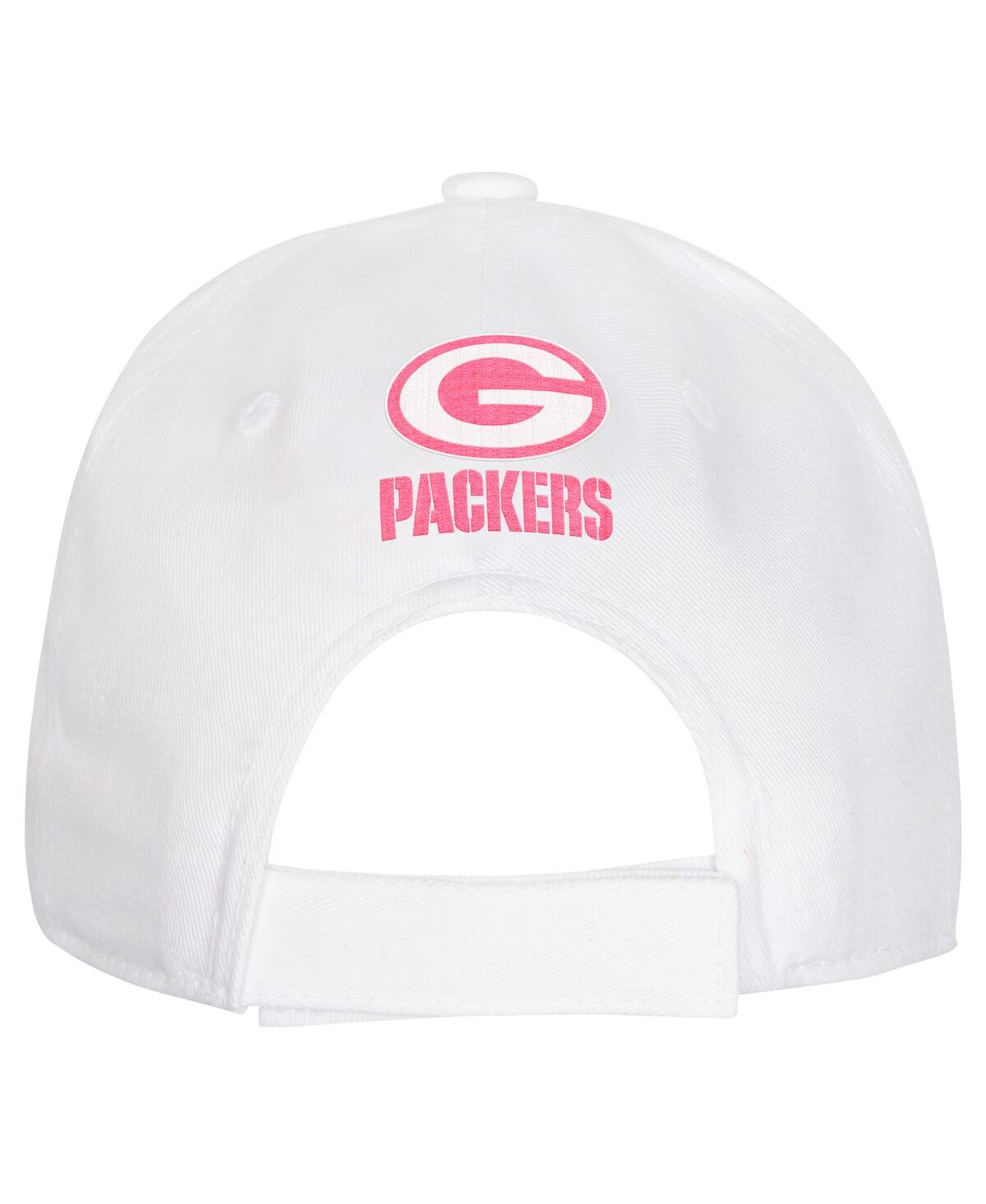 Outerstuff Big Girls Green Bay Packers All White Structured Adjustableâ Hat In White
