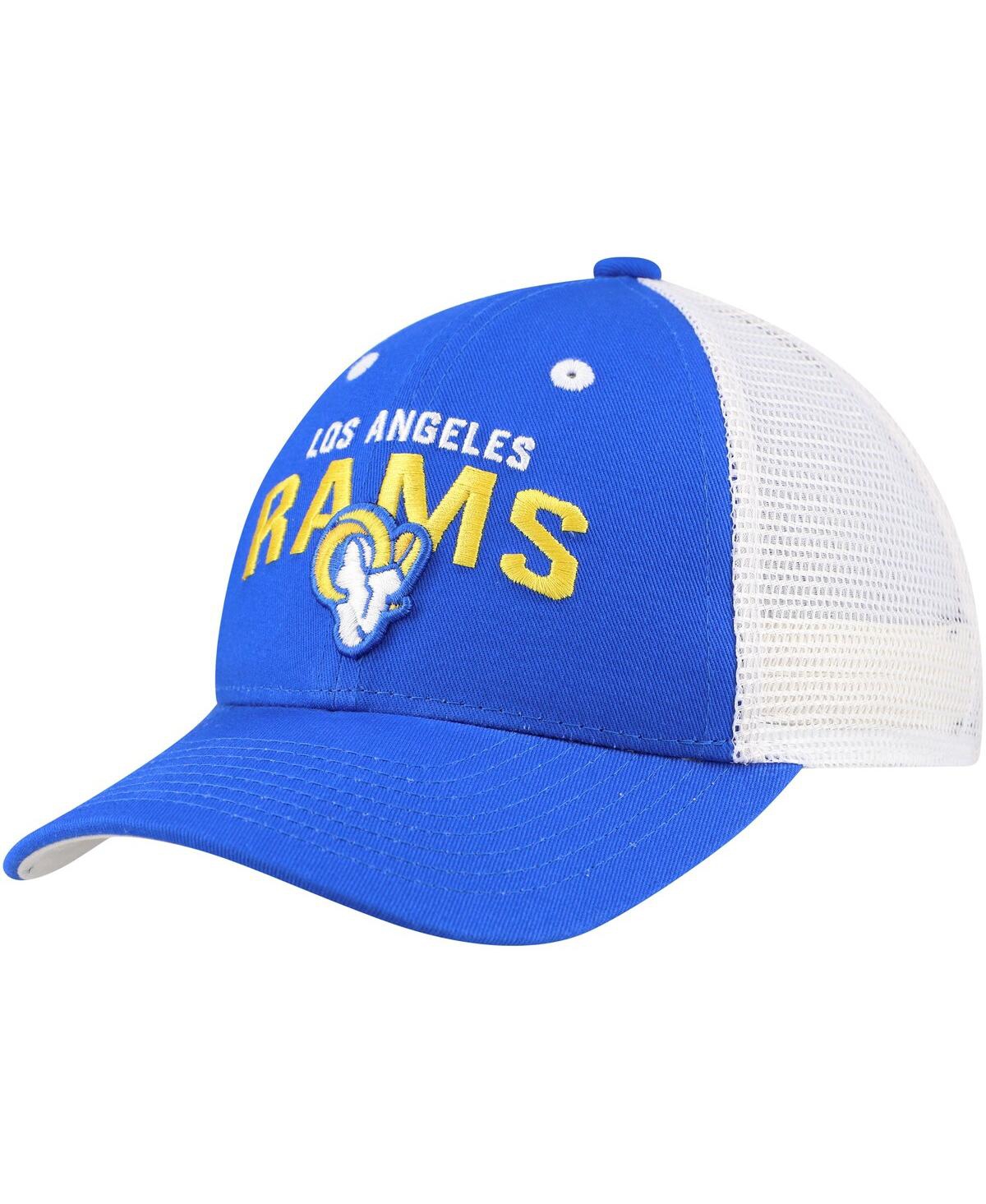 Outerstuff Kids' Preschool Royal Los Angeles Rams Core Lockup Trucker Adjustable Hat In Blue