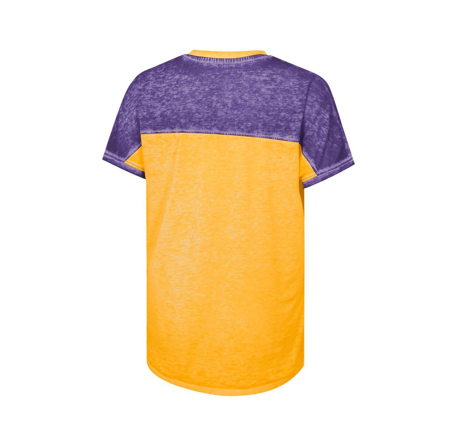 Big Girls Purple LSU Tigers Up for Anything Color Block Dolman V-Neck T-Shirt