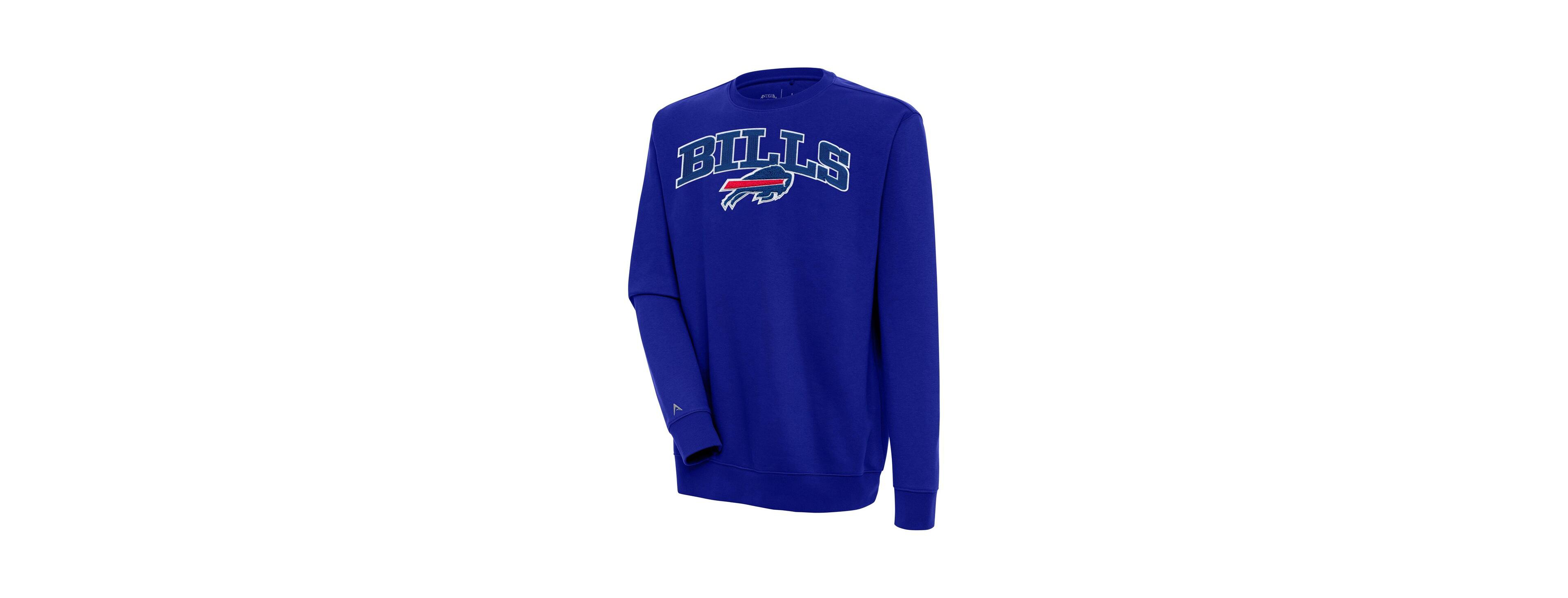Antigua Men's Royal Buffalo Bills Victory Chenille Pullover Sweatshirt