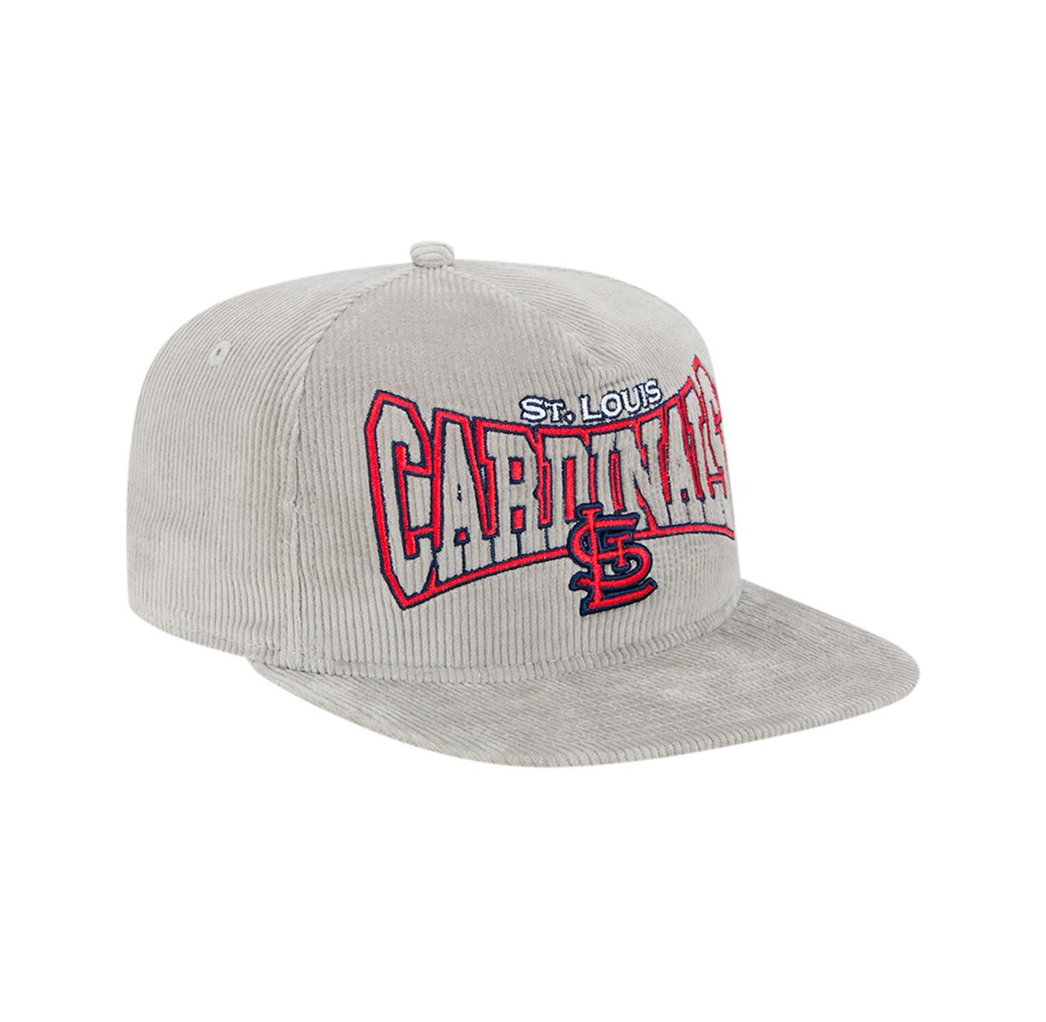 Men's Gray St. Louis Cardinals Corduroy Golfer Snapback Hat