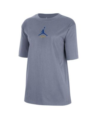 Women's Ash Golden State Warriors Courtside Statement Edition Boyfriend T-Shirt