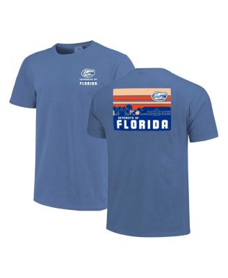Image One - Men's Royal Florida Gators Striped Campus Skyline T-Shirt