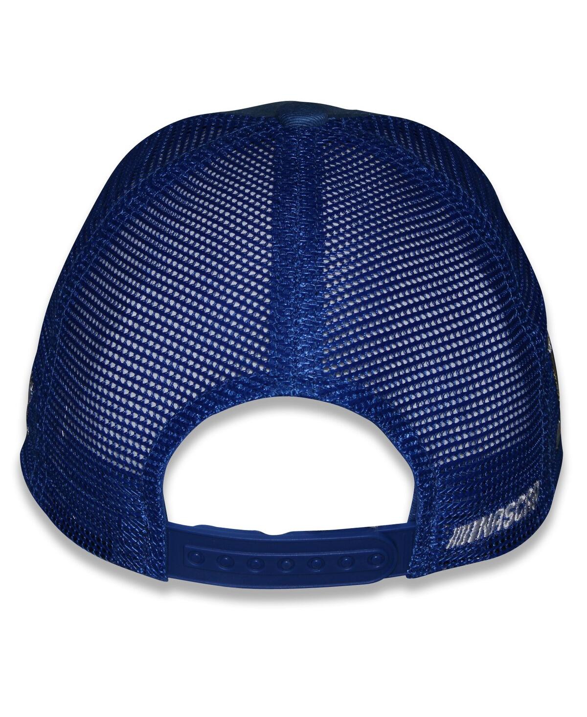 Checkered Flag Sports Big Boys And Girls Blue Chase Elliott Napa Flame Trucker Adjustable Hat In Blue