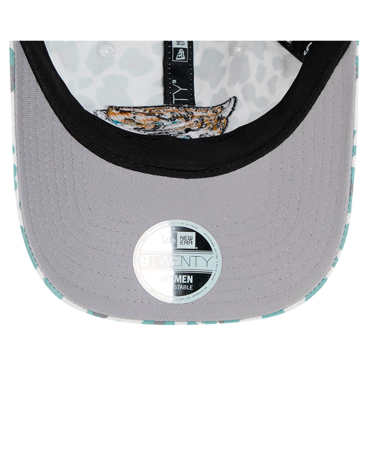 New Era Preschool White Jacksonville Jaguars Active Leopard 9twenty Adjustable Hat In Green