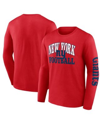 Fanatics - Men's Red New York Giants Combo Up Two Long Sleeve T-Shirt