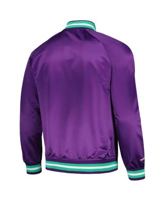 Men's Purple Hardwood Classics 1995 NBA All-Star Game Throwback Wordmark Raglan Full-Snap Jacket