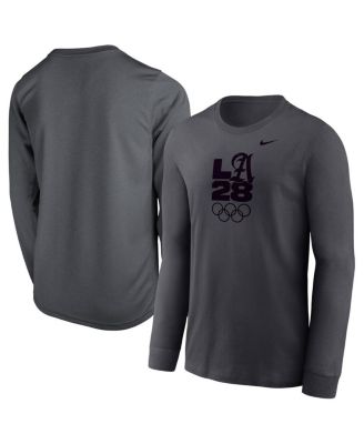 Nike - Big Boys and Girls Anthracite LA28 Summer Olympics Legend Performance Long Sleeve T-Shirt