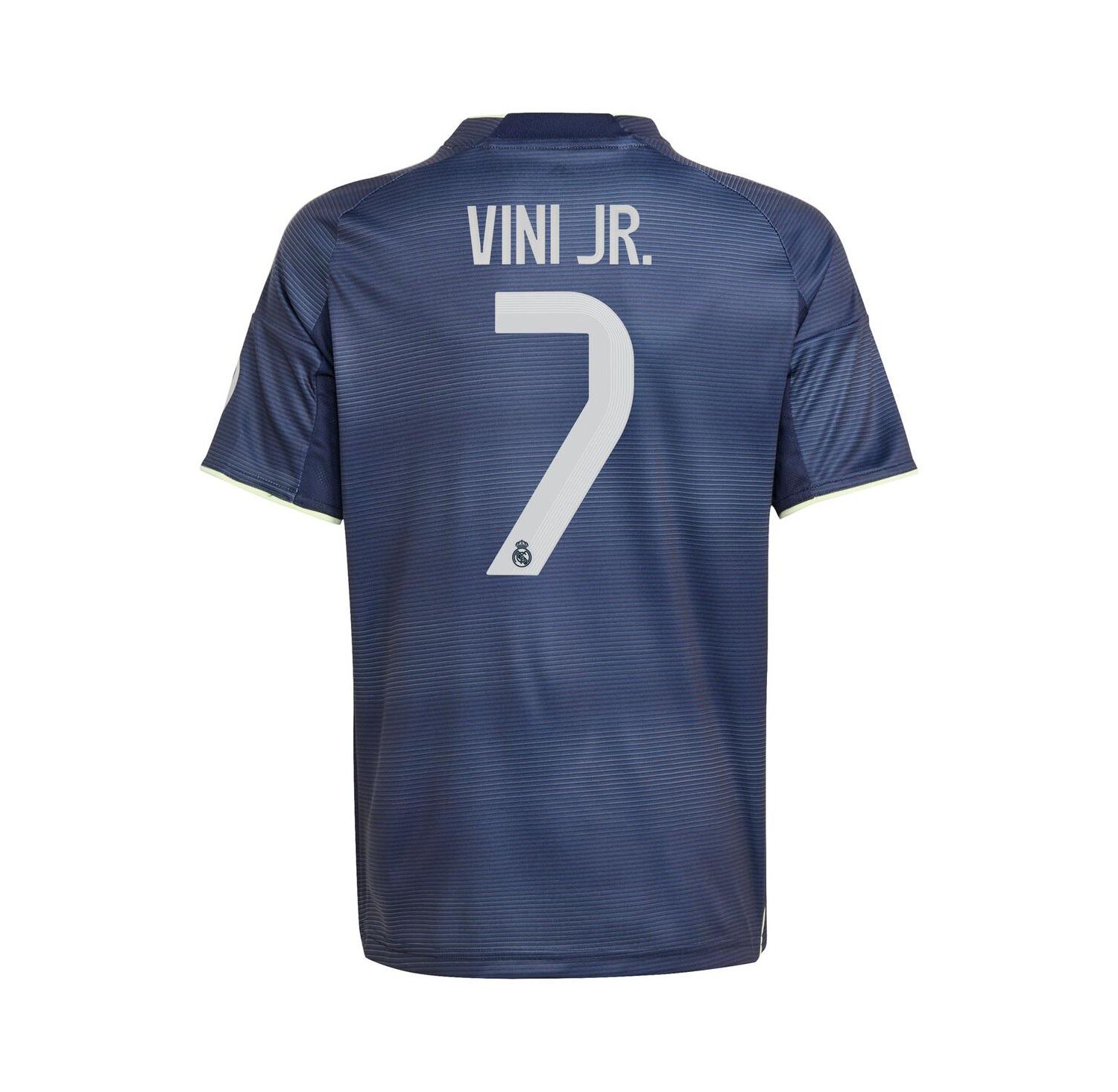 Big Boys and Girls Vini Jr. Blue Real Madrid 2025/26 Away Replica Player Jersey