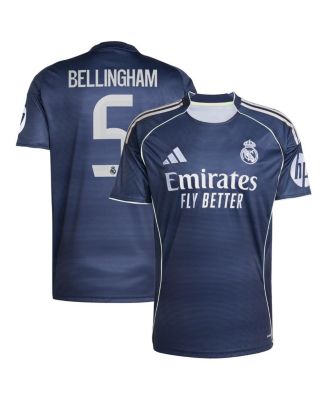 adidas - Men's Jude Bellingham Blue Real Madrid 2025/26 Away Replica Player Jersey