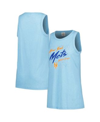 Soft As A Grape - Women's Royal New York Mets Gauze High Neck Tank Top