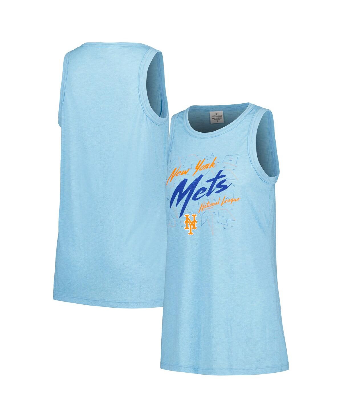 Women's Royal New York Mets Gauze High Neck Tank Top - Royal