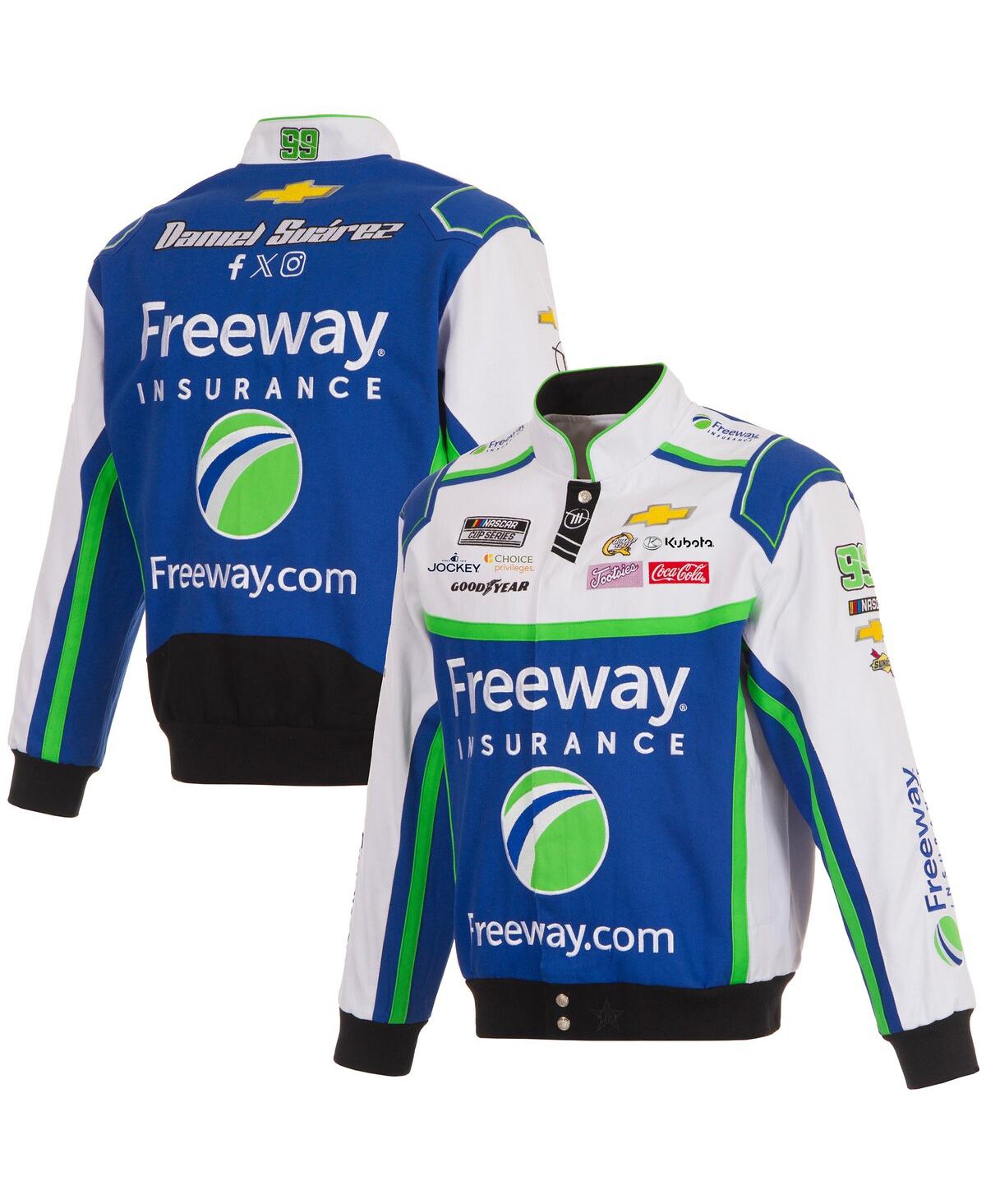 Men's Royal/White Daniel Suarez Freeway Insurance Full-Snap Twill Uniform Jacket - Royal, White