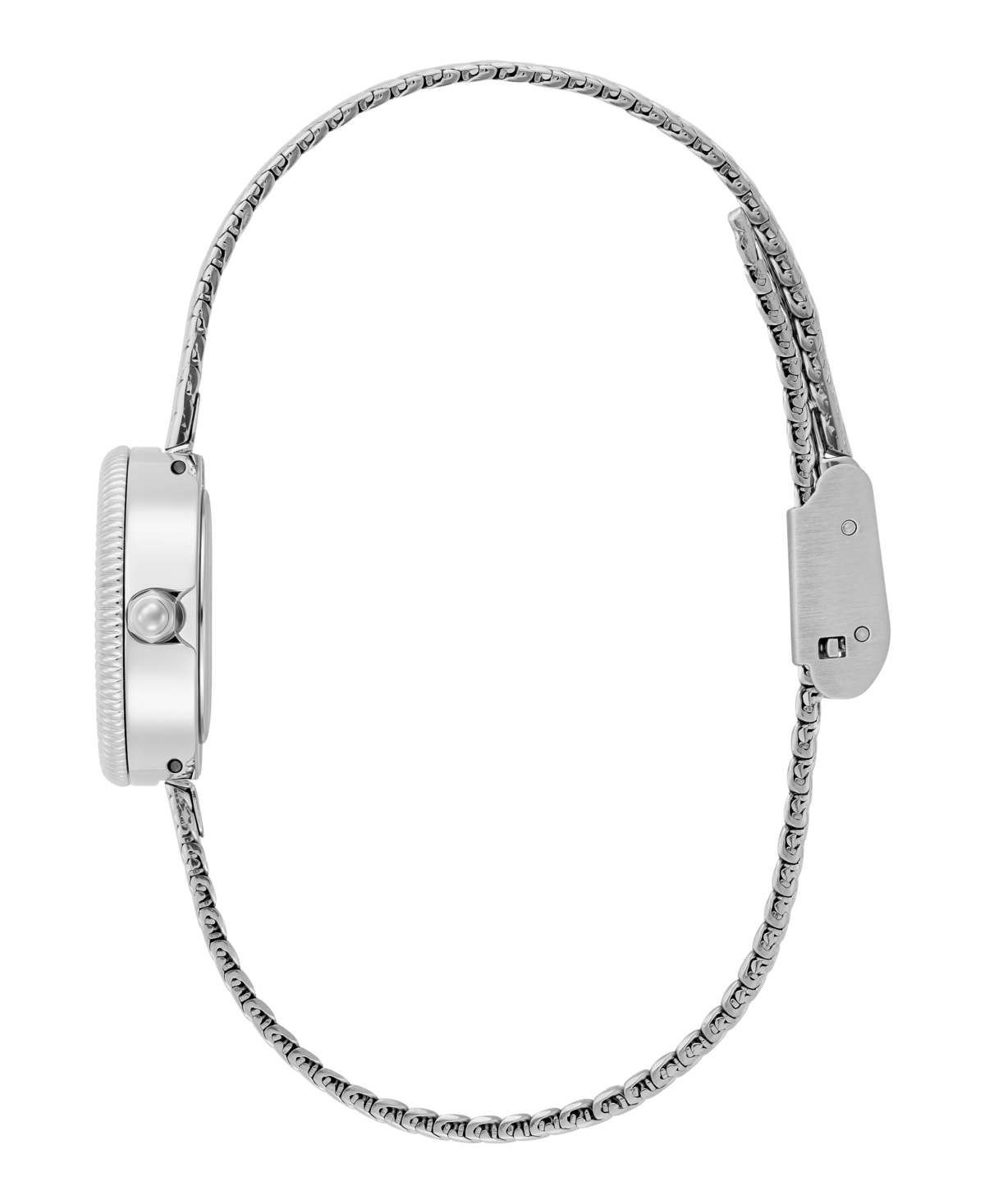Olivia Burton Women's Finery Silver Tone Stainless Steel Mesh Bracelet Watch, 20mm In Silver
