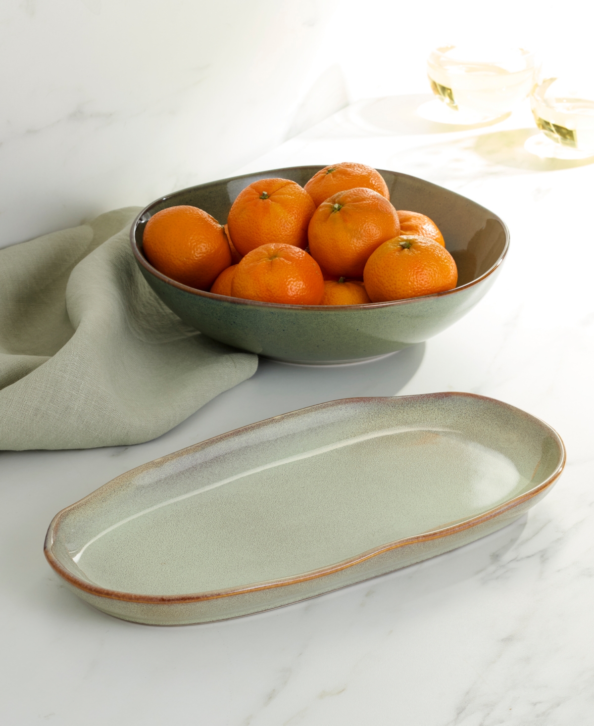 Oneida Organic Shades 2-pc. Serving Set In Green