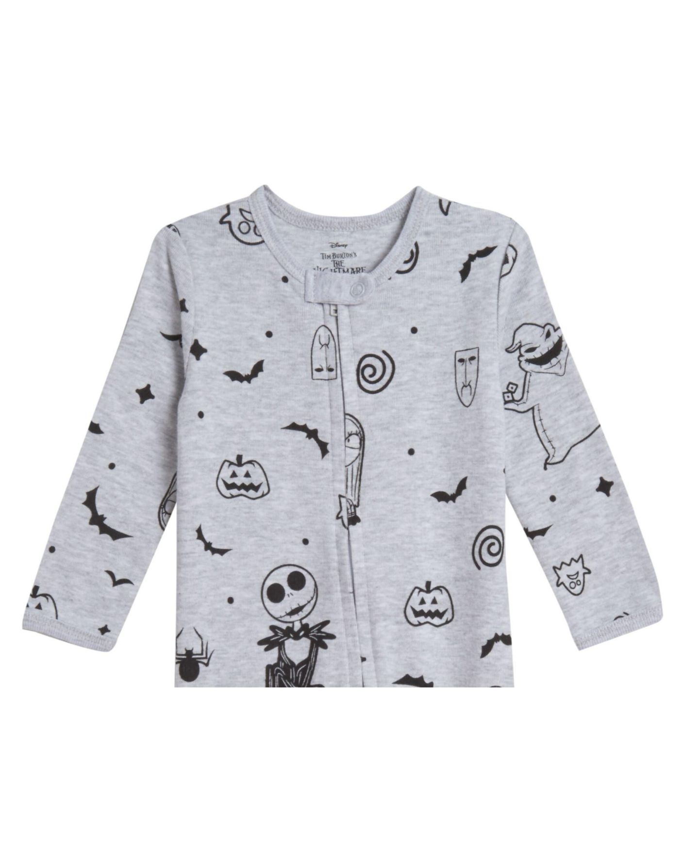 Комбинезоны Nightmare Before Christmas Disney Jack Skellington 2 Pack Footed Coveralls для мальчиков-малышей, цвет: Белый / Чёрный — фото 7