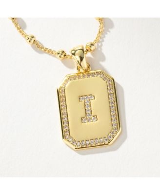 Uncommon James 14k Gold-Plated Cubic Zirconia Sur 2.0 Initial Necklace - Gold i