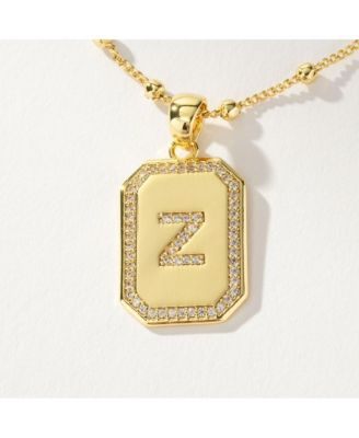 Uncommon James 14k Gold-Plated Cubic Zirconia Sur 20 Initial Necklace - Gold z 65$