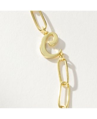 Uncommon James - 14k Gold-Plated Cursive Initial Necklace Gold c