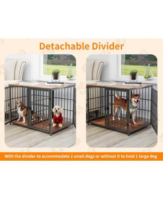Furniture Style Dog Crate Side Table Indoor Cage