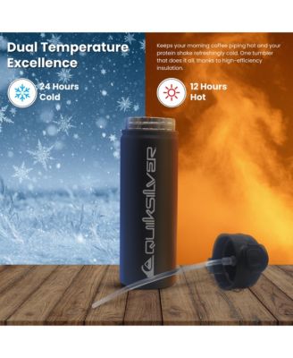 Triple-Walled Insulated Stainless Steel Tumbler with Air-Sealed Straw, Chug & Handle, 12-Hour Cooling