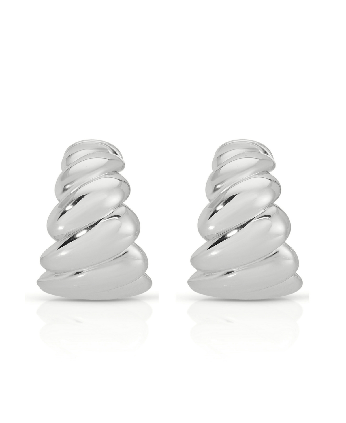 Ettika Twist Of Fate Hoops Earrings In Silver