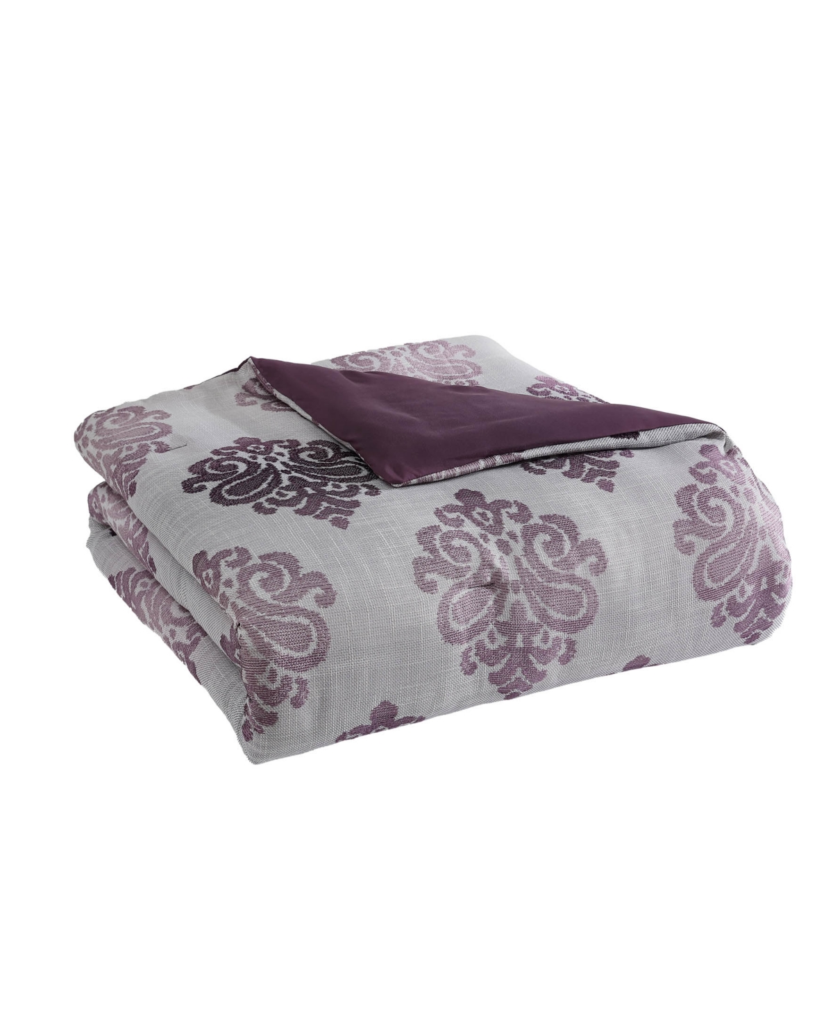 Hallmart Collectibles Morado Damask 9-pc. Comforter Set, King In Purple