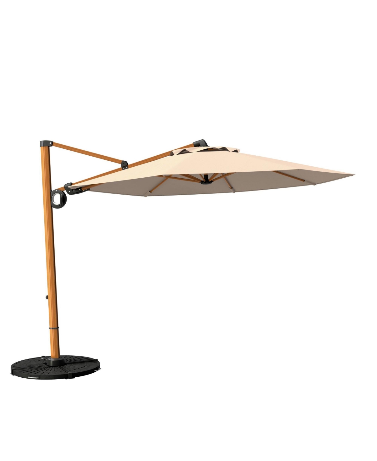 Cantilever Umbrella w/ 360&#xB0; Rotation & 45&#xB0; Tilt,UPF50+ Waterproof Canopy,All-Aluminum Frame - Beige/khaki