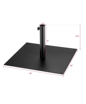 Square Weighted Patio Umbrella Base Stand 40 lbs Outdoor w/ 3 Adapters