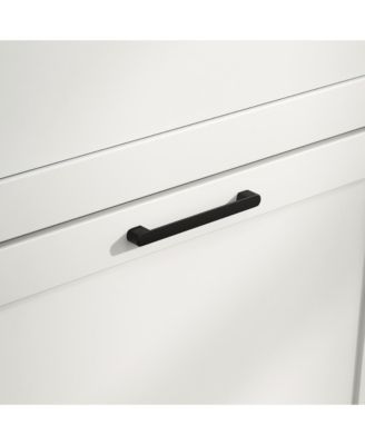 Shoe Storage Cabinet with Open Compartment and 2 Flip Drawers