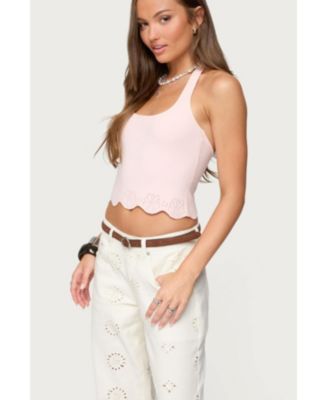 Women's Jazmyn Scalloped Halter Top