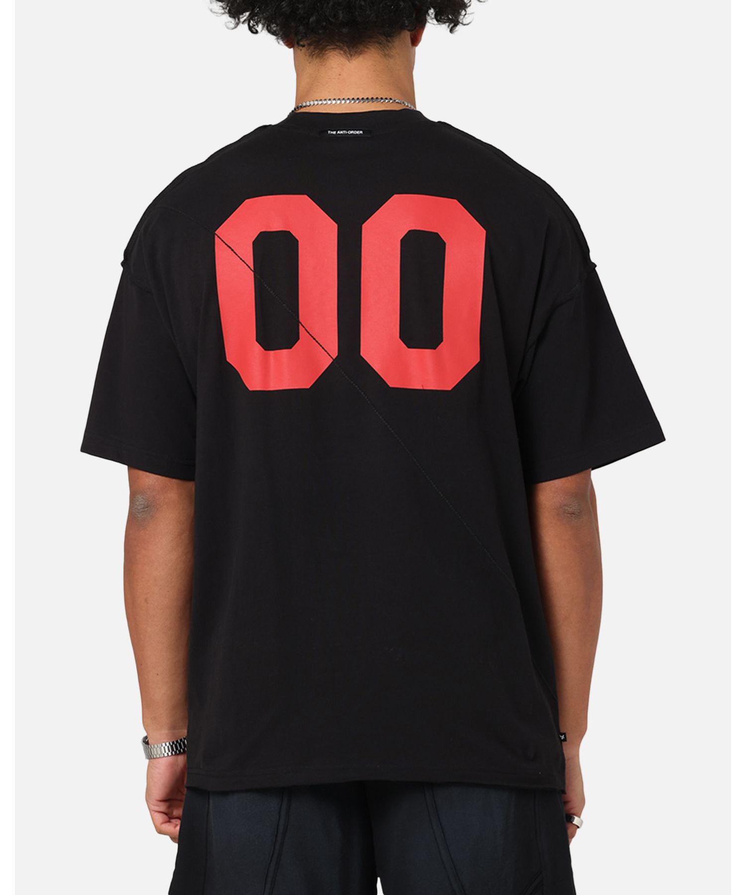 Men's Mosh Non Seam T-Shirt - Black/Red XS
