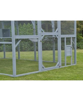 Outdoor Cat House & Enclosure - Large Playpen with Waterproof Cover