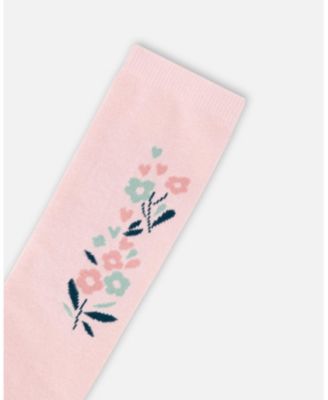 Girl 3-Pack Knit Socks Pink and Green - Toddler|Child