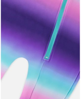 Baby Girls One-Piece Thermal Underwear Purple Gradient