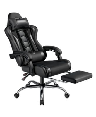 Products  Ergonomic Gaming Chair with High Back and Slide-Out Footrest Pink/White