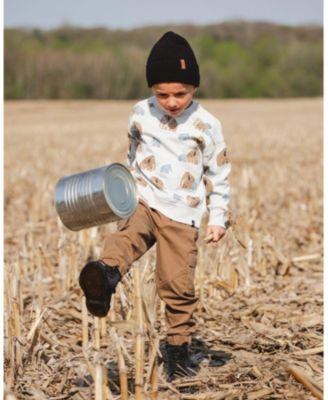 Boy Twill Jogger Cargo Pants In Taupe - Toddler|Child