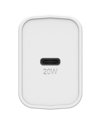 USB C PD Wall Charger 20W and USB C to Apple Lightning Cable 1m-White