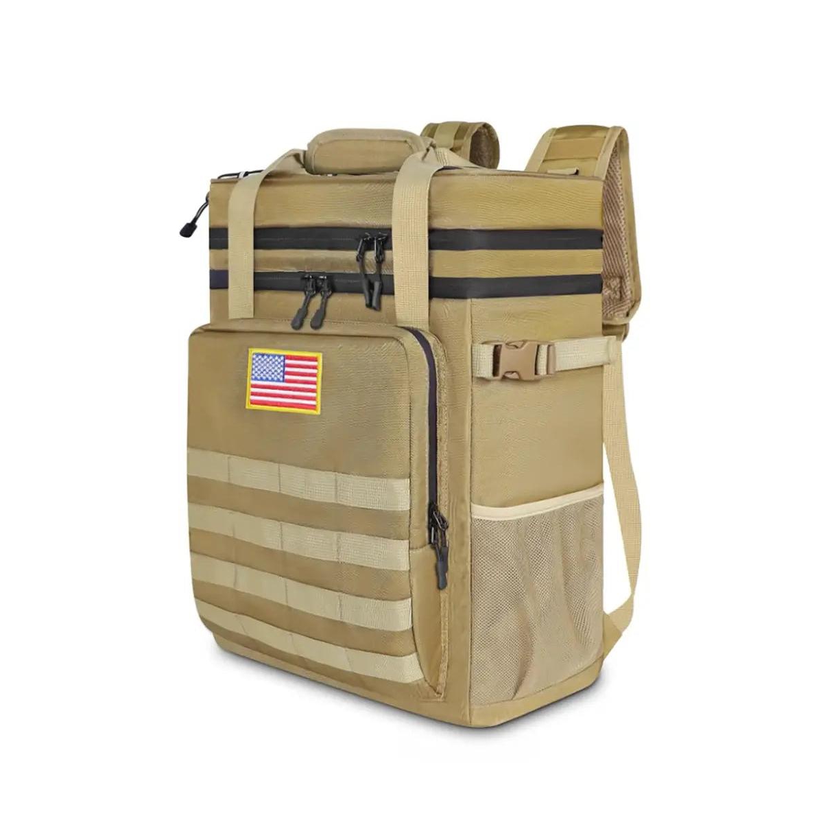 Arctic Mule Tactical 30L Backpack Cooler &#x2013; Insulated, Soft-Sided, 40-Can Capacity with Molle Storage, Bottle Opener, and Padded Straps