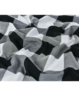 Country Farmhouse Living Classic Buffalo Plaid Checkered Single Grommet Top Window Curtain Panel - 54 in. W x 84 in. L, Linen