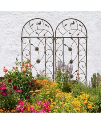 Metal Garden Trellis 86.7" Climbing Plant Support (4 Pack)