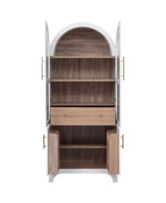 71" Arched Kitchen Pantry Cabinet