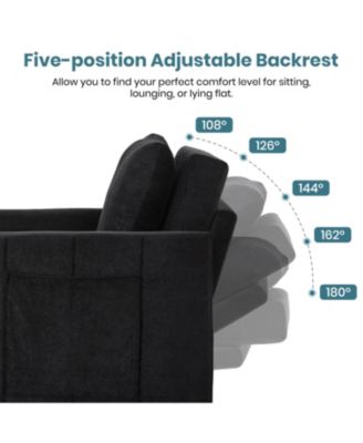 Convertible Sleeper Sofa Bed with Adjustable Backrest