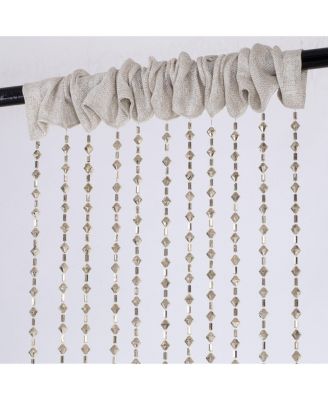 Luxurious Jaeger Rod Pocket Acrylic Beaded Single Window Curtain Panel - 40 in. W x 84 in. L